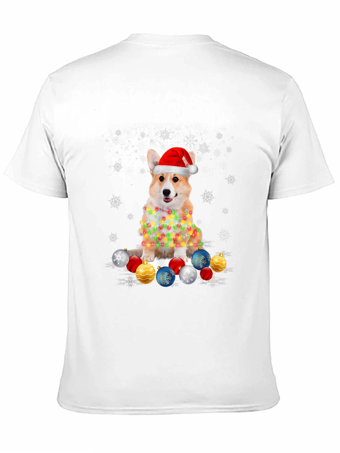 Christmas Corgi Lights T-Shirt – Cute Holiday Dog Lover Tee
