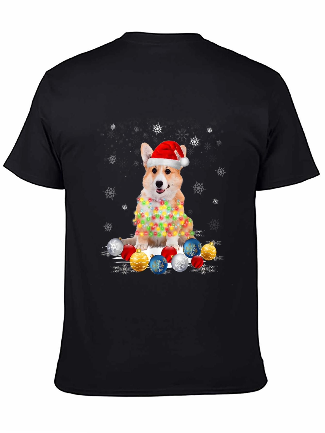 Christmas Corgi Lights T-Shirt – Cute Holiday Dog Lover Tee