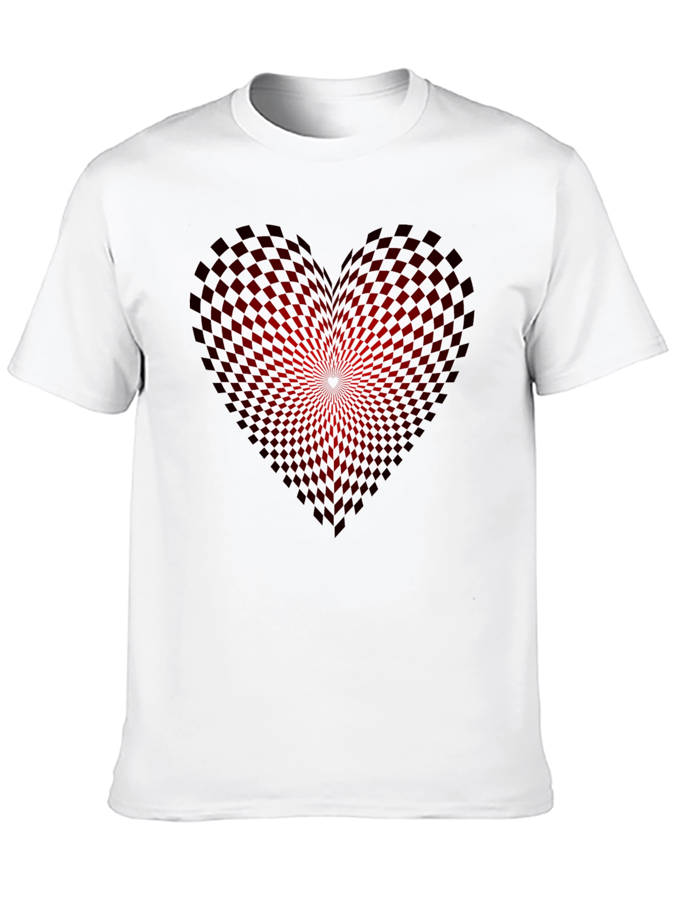 Heart Checkered Graphic Tee