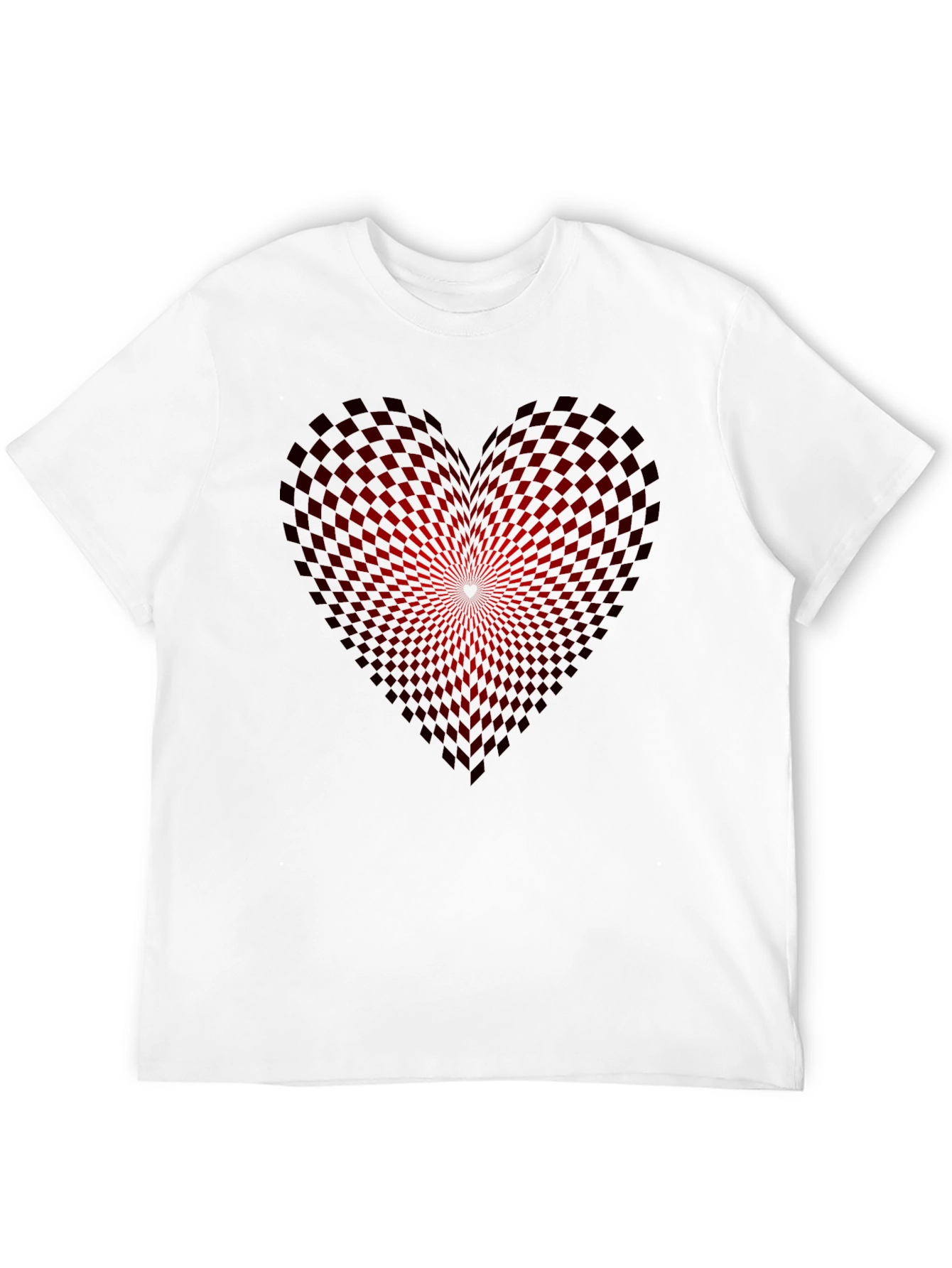 Heart Checkered Graphic Tee