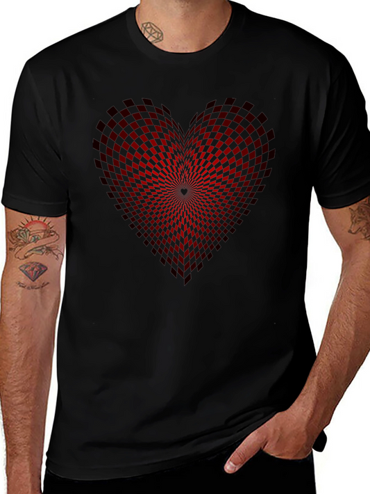 Heart Checkered Graphic Tee
