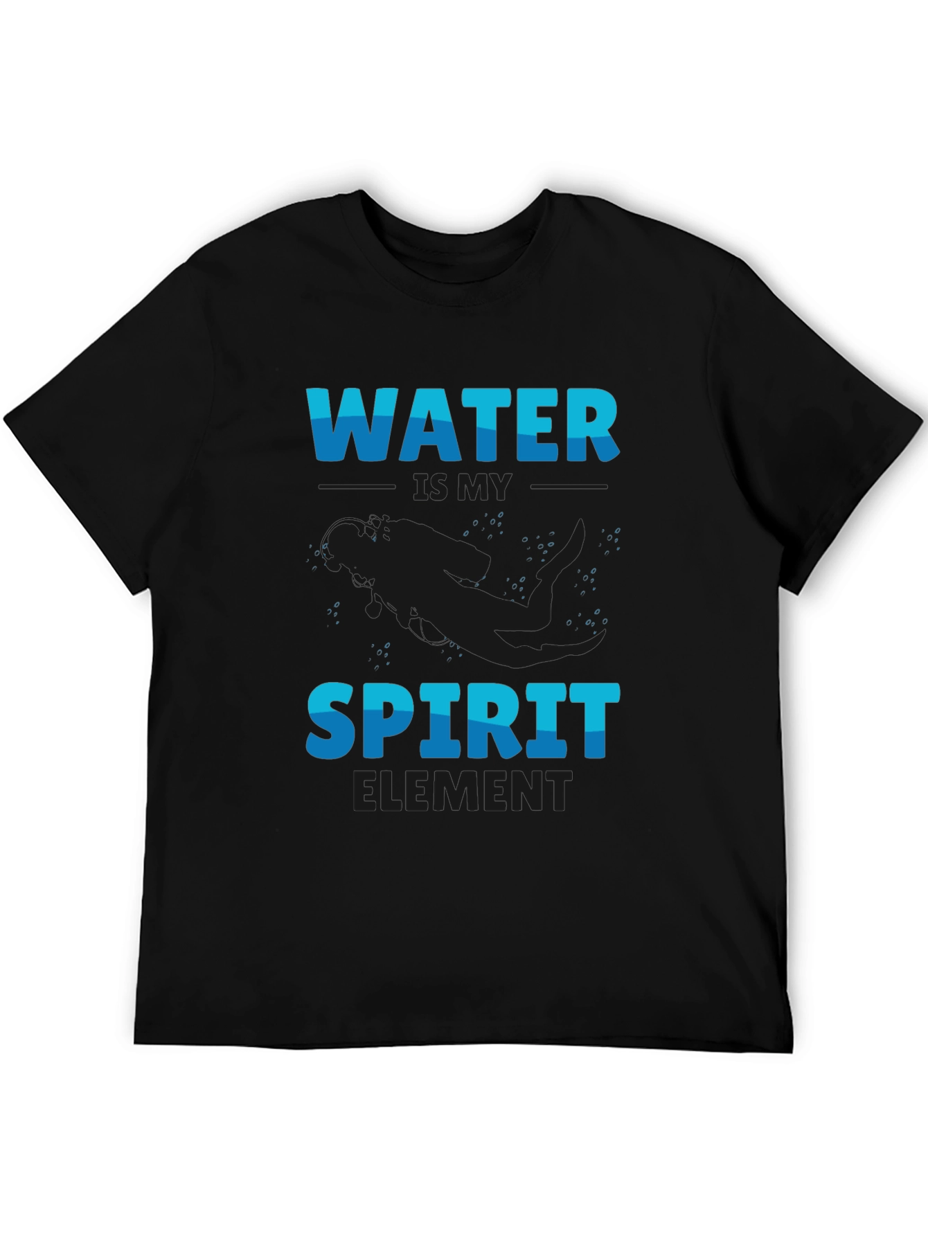 Water Spirit Element T-Shirt - Black Graphic Tee