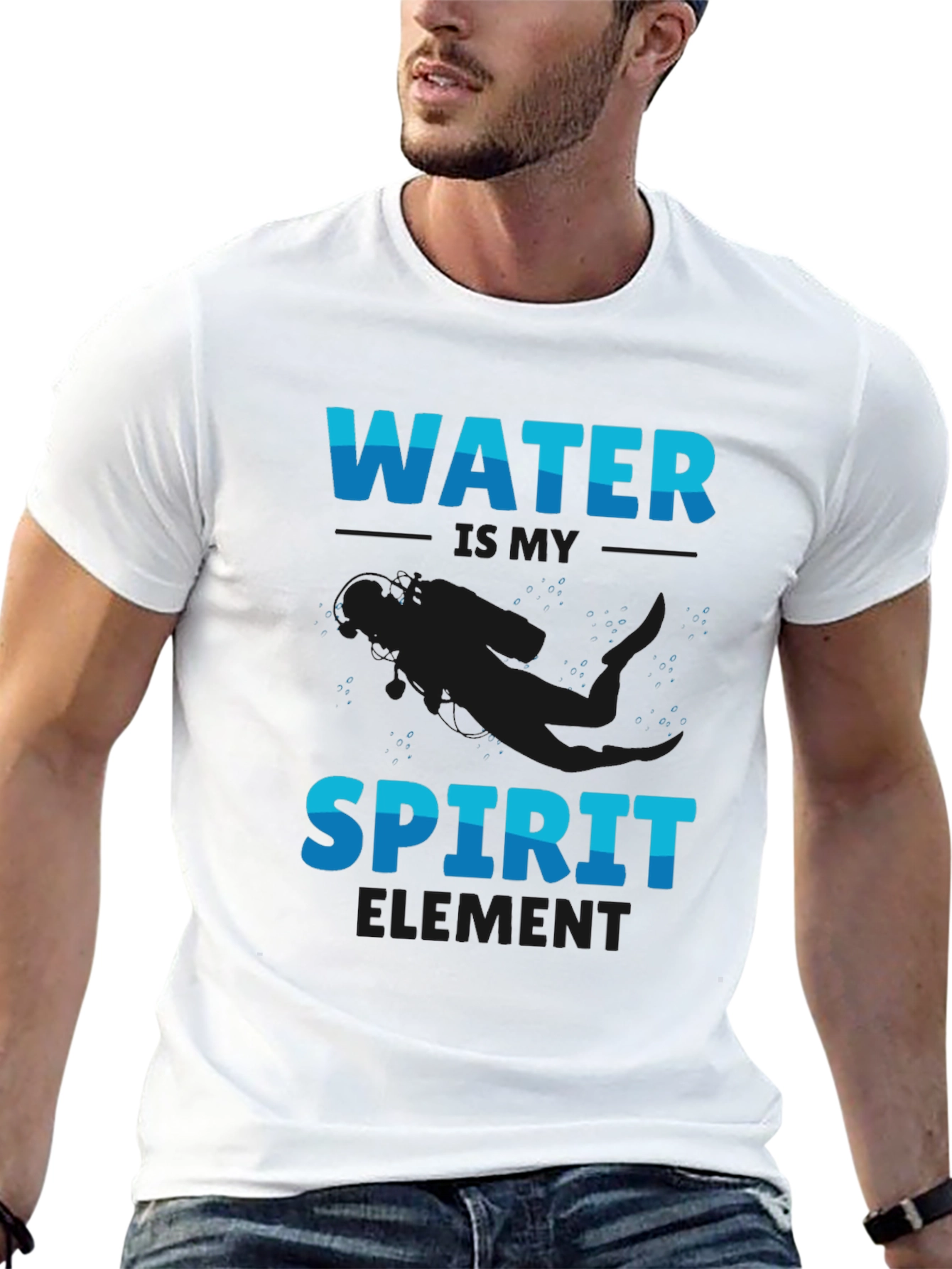 Water Spirit Element T-Shirt - Black Graphic Tee