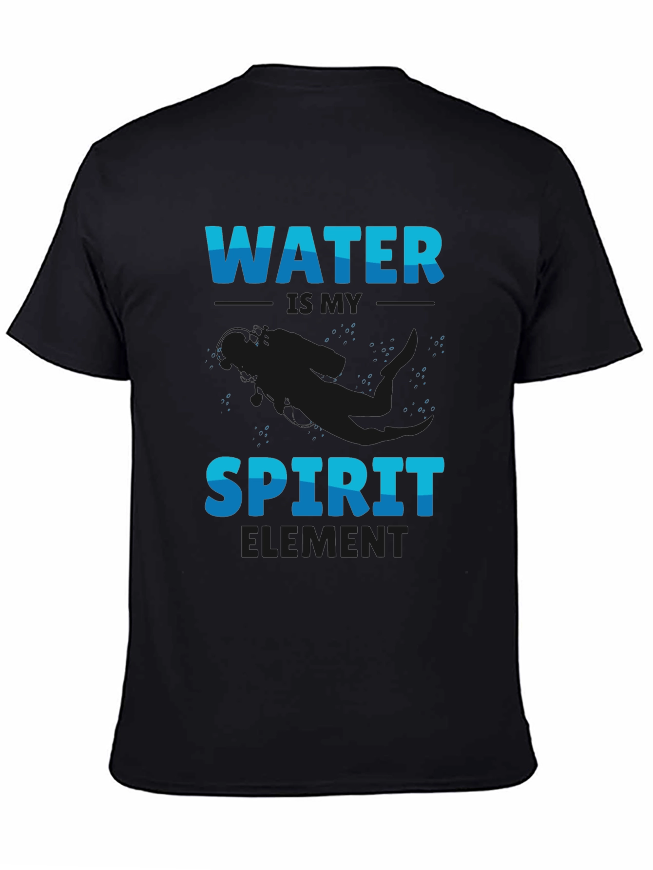Water Spirit Element T-Shirt - Black Graphic Tee