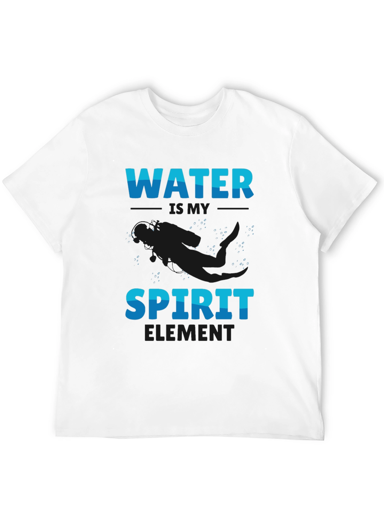 Water Spirit Element T-Shirt - Black Graphic Tee