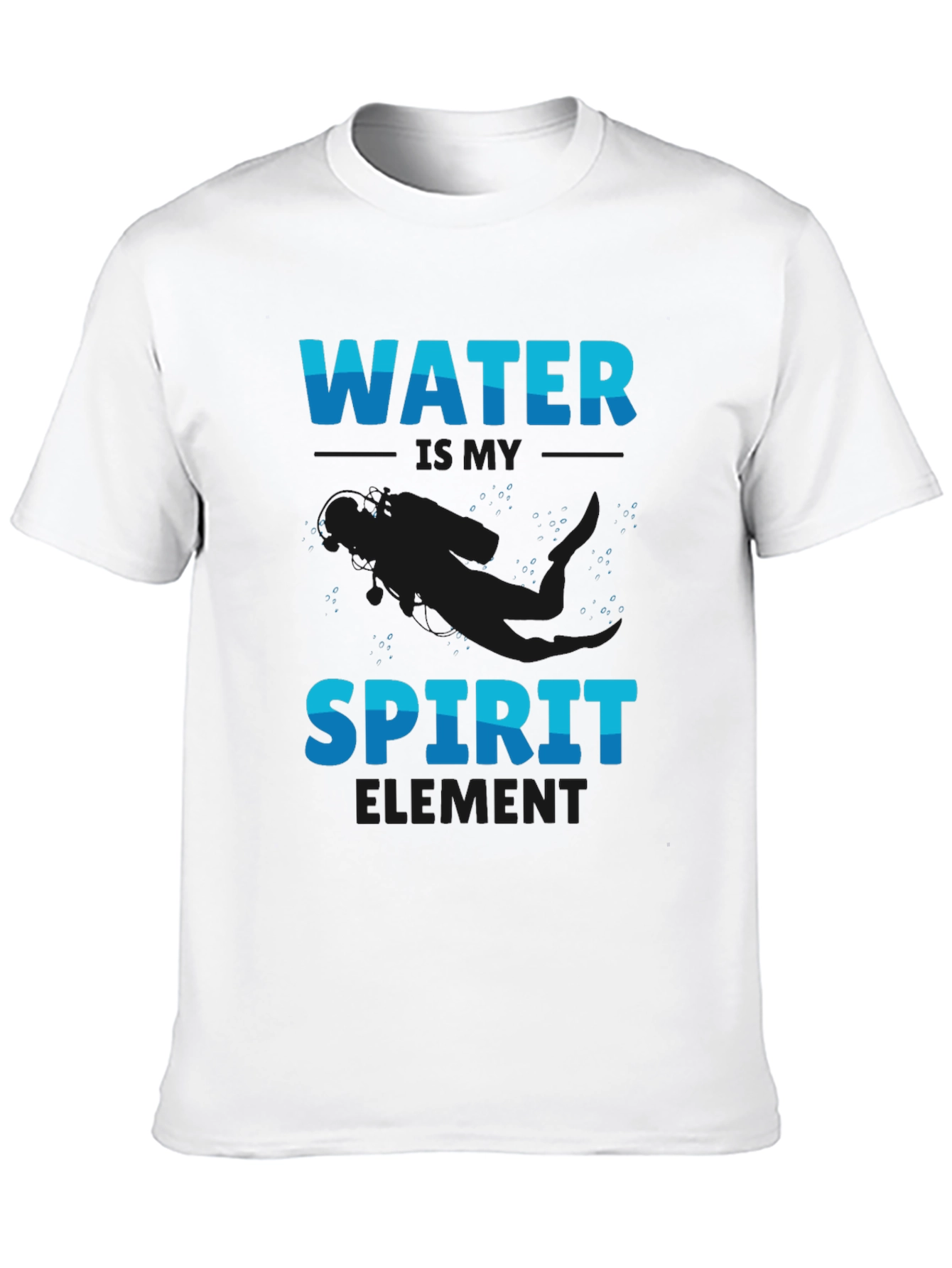 Water Spirit Element T-Shirt - Black Graphic Tee