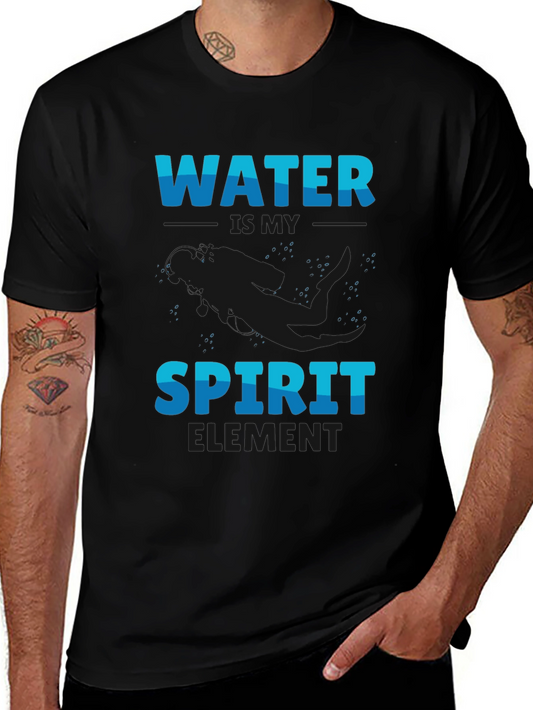 Water Spirit Element T-Shirt - Black Graphic Tee