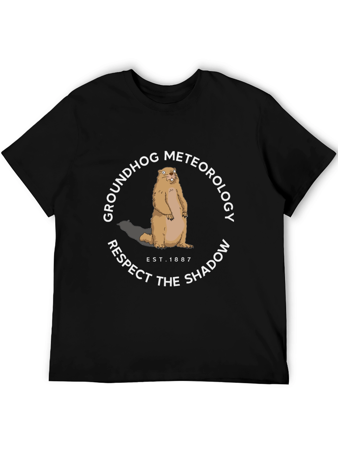 Groundhog Meteorology Respect the Shadow Graphic Tee