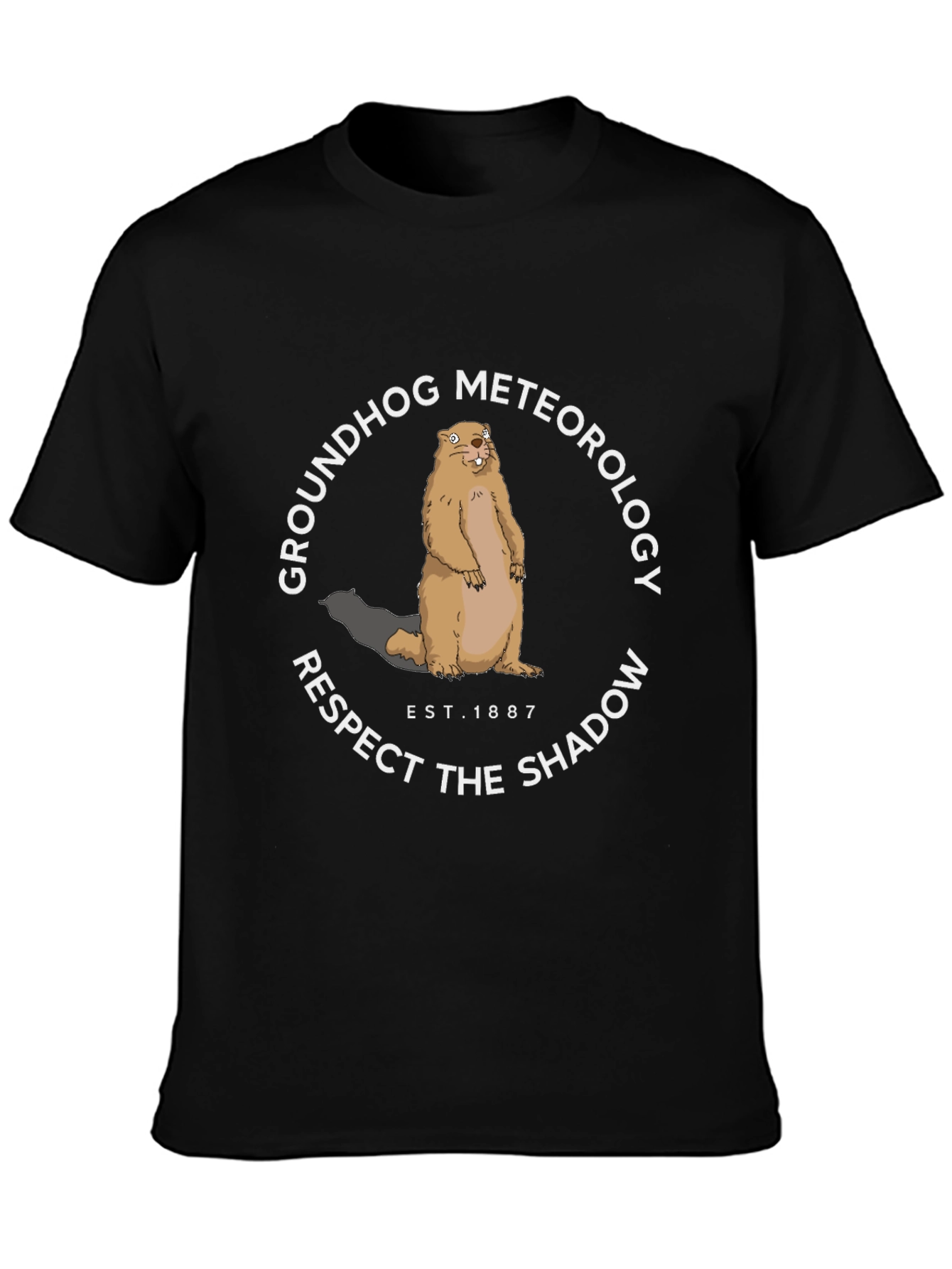 Groundhog Meteorology Respect the Shadow Graphic Tee