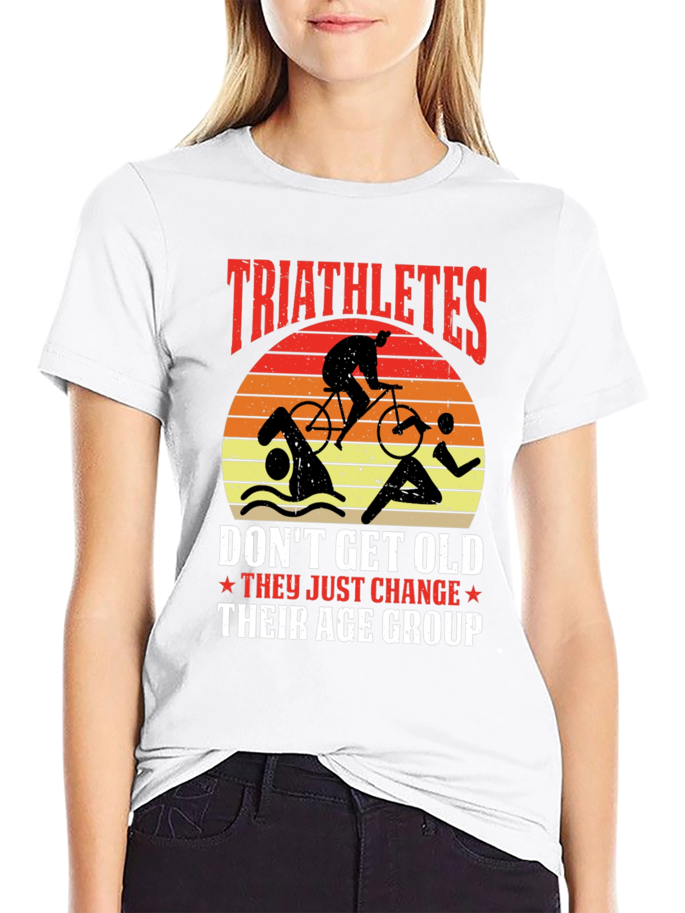 Triathletes Change Age Group Graphic Tee