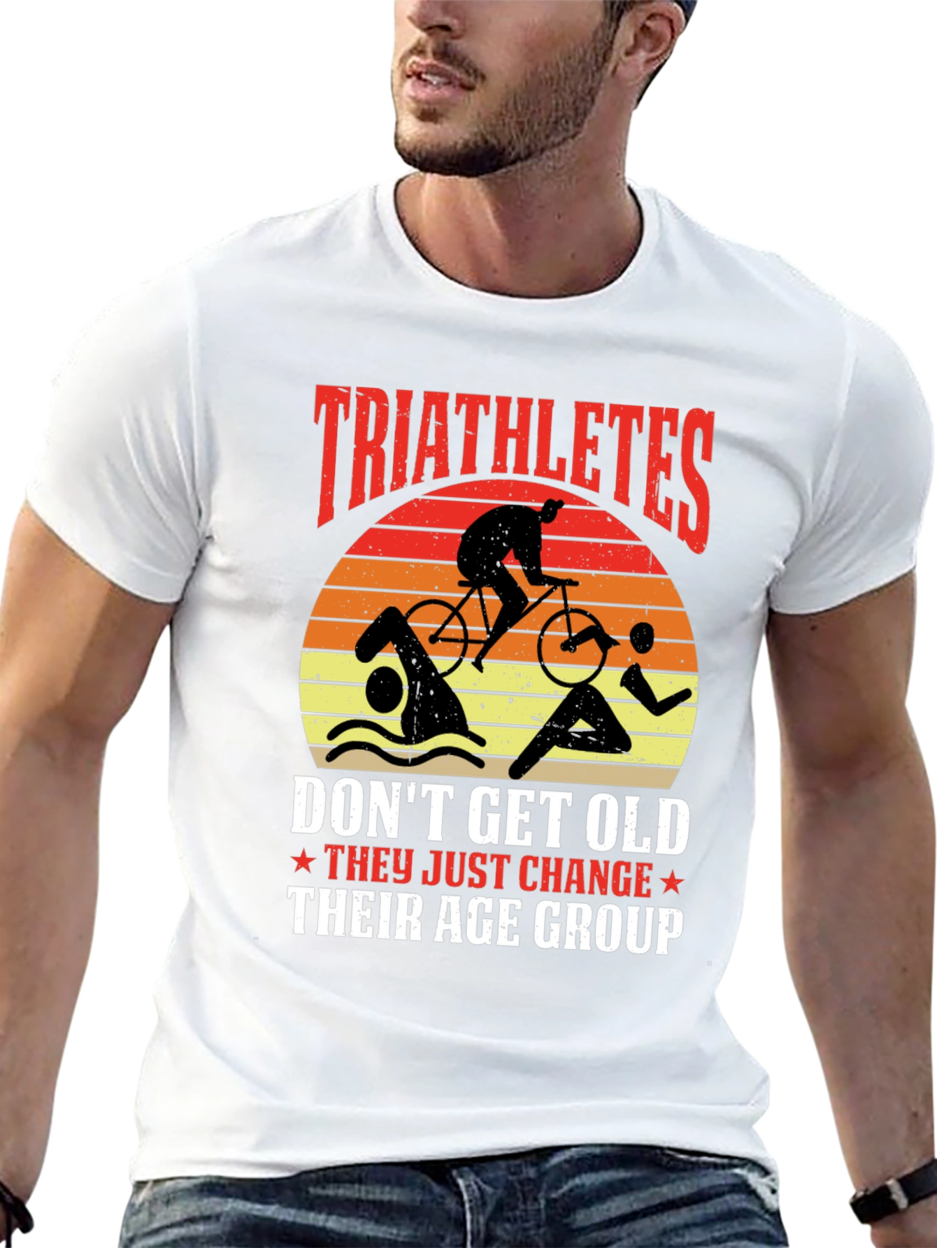 Triathletes Change Age Group Graphic Tee