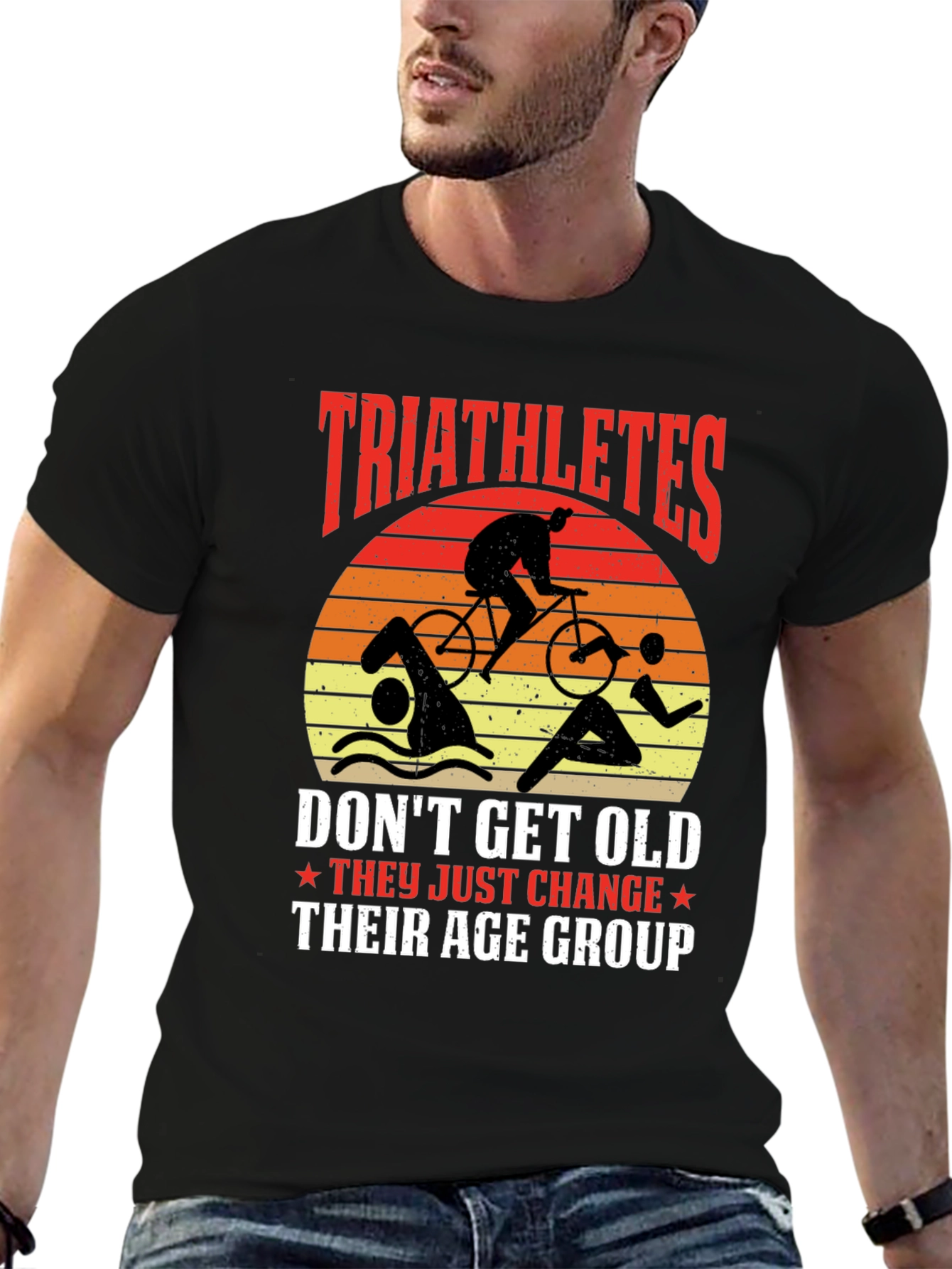 Triathletes Change Age Group Graphic Tee