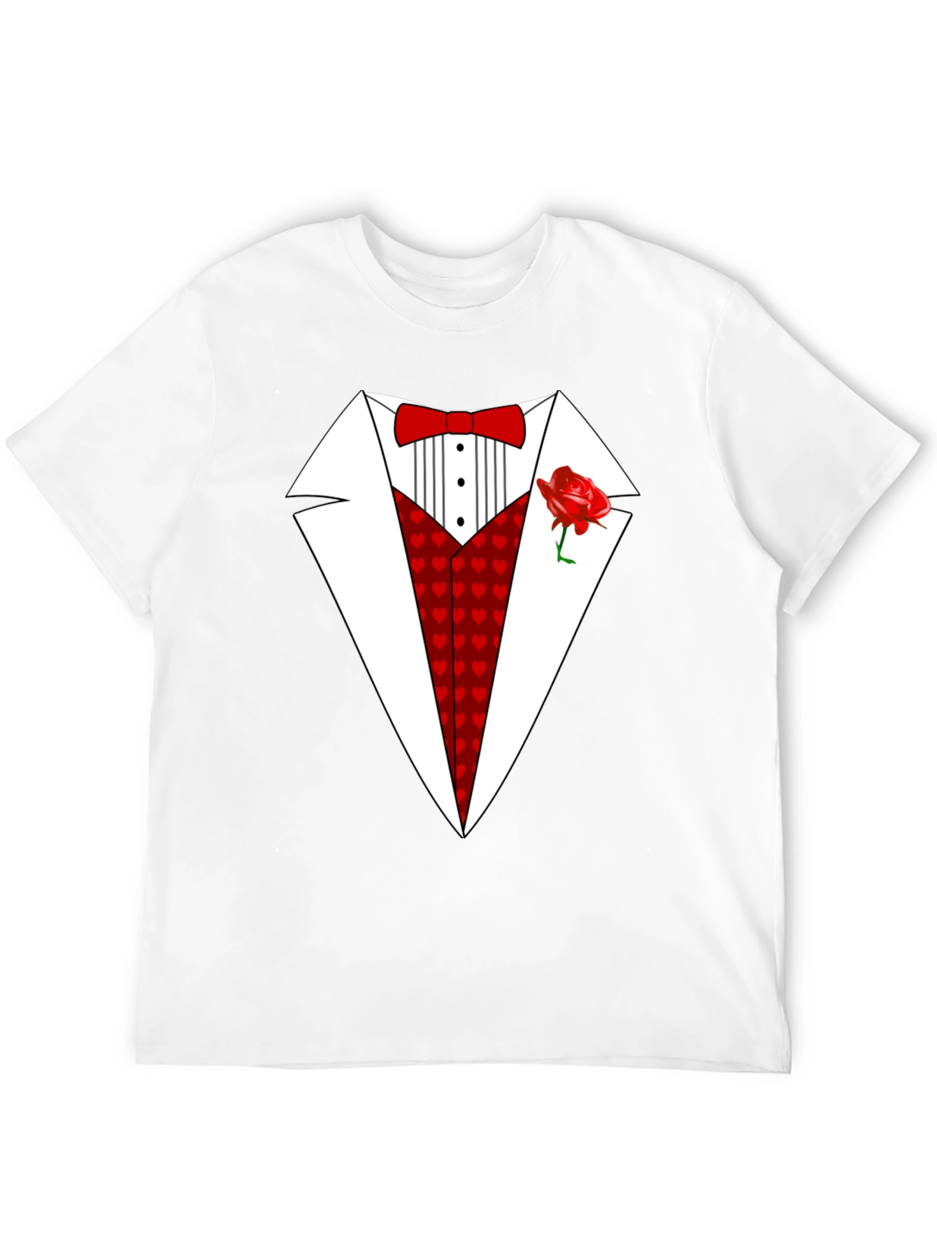 Heart Tuxedo T-Shirt - Valentines Day Ready