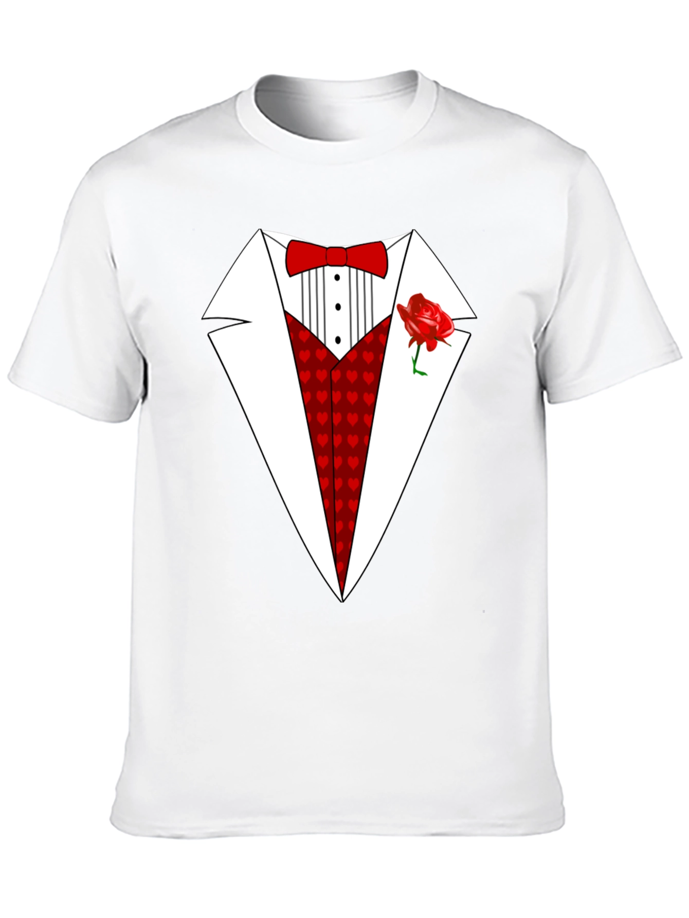 Heart Tuxedo T-Shirt - Valentines Day Ready