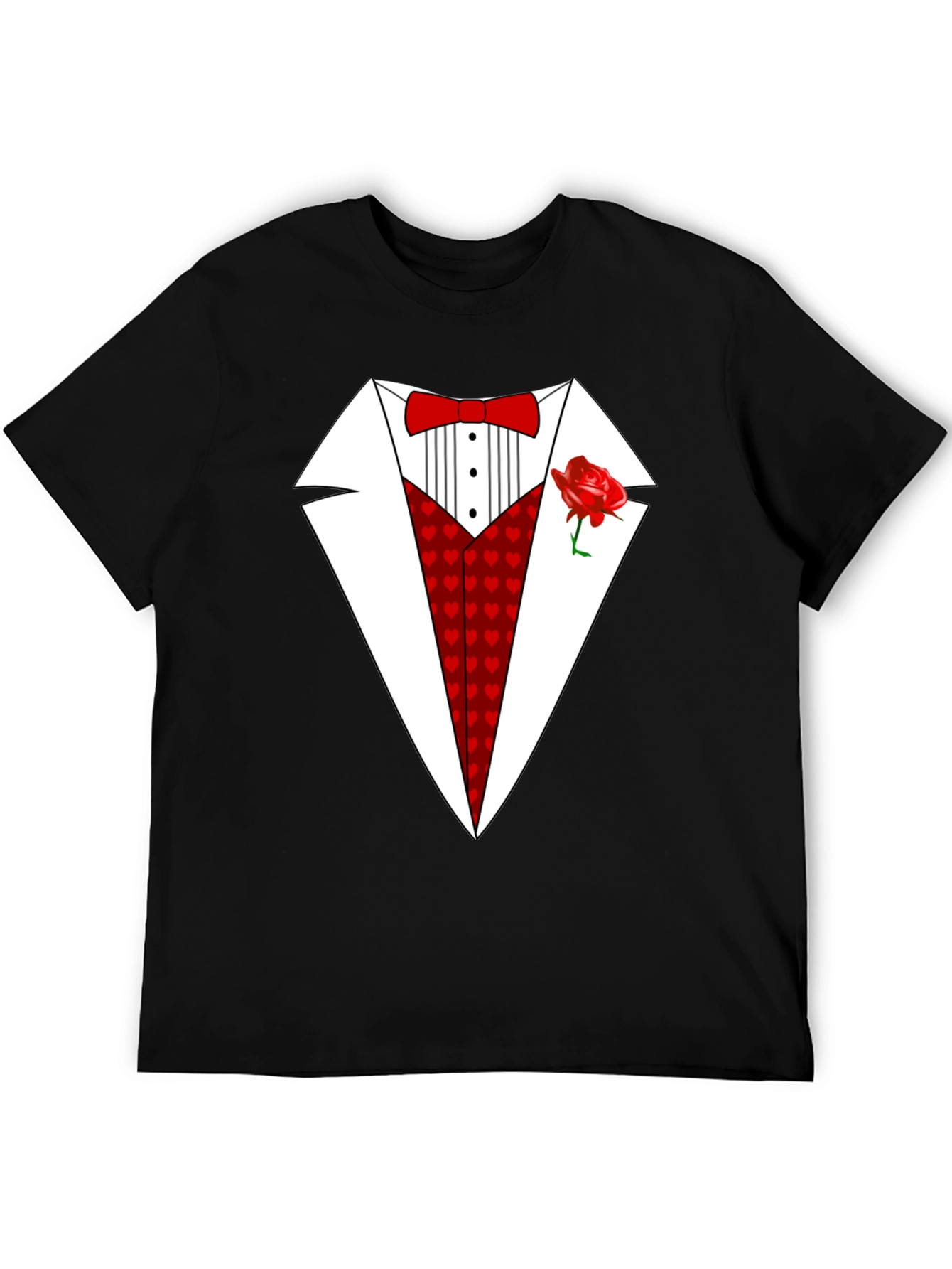 Heart Tuxedo T-Shirt - Valentines Day Ready