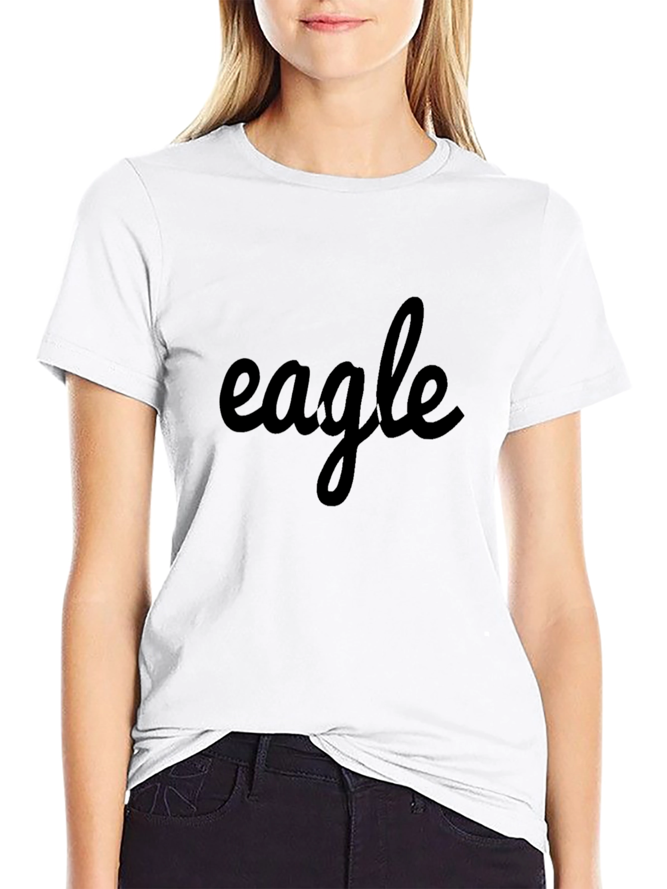 Mens Black Eagle Graphic T-Shirt