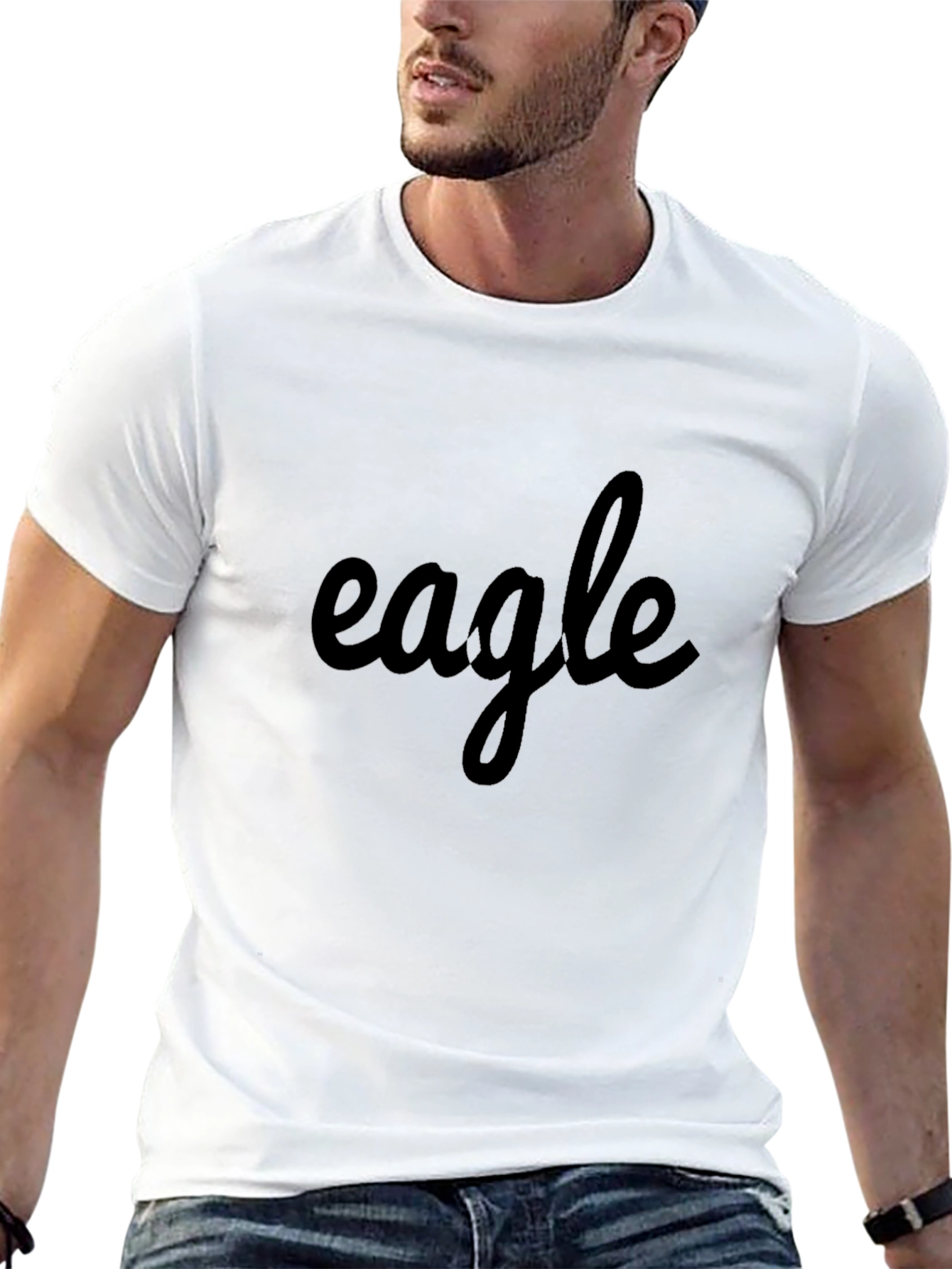Mens Black Eagle Graphic T-Shirt