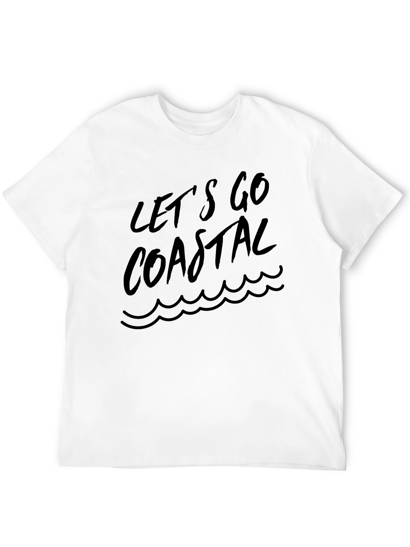 Lets Go Coastal Black Graphic Tee