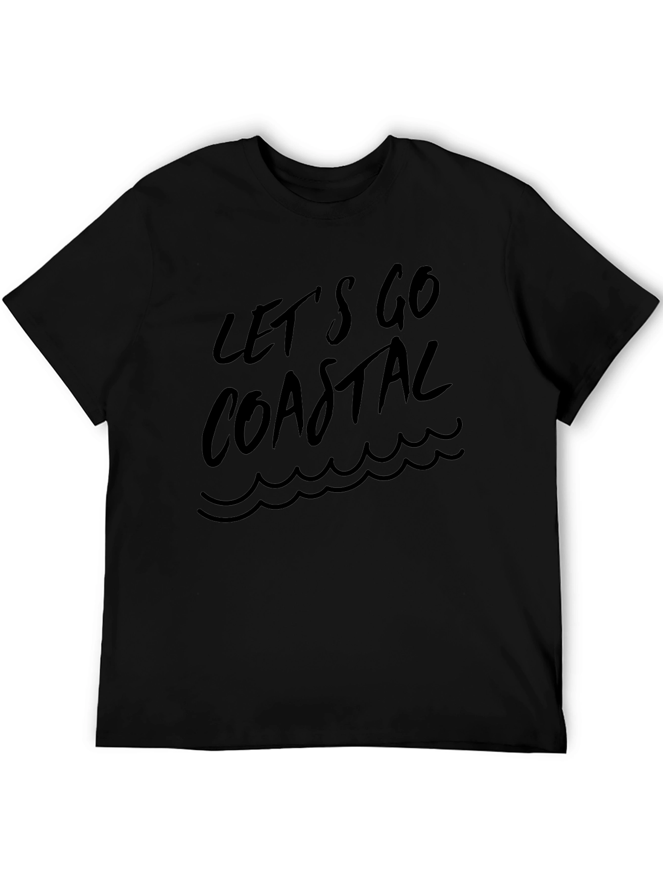 Lets Go Coastal Black Graphic Tee