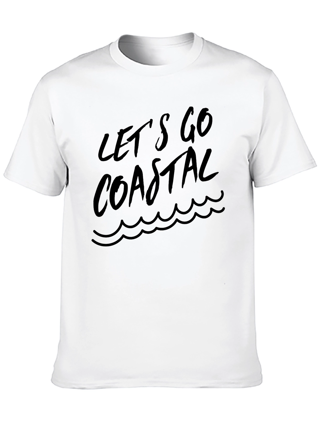 Lets Go Coastal Black Graphic Tee