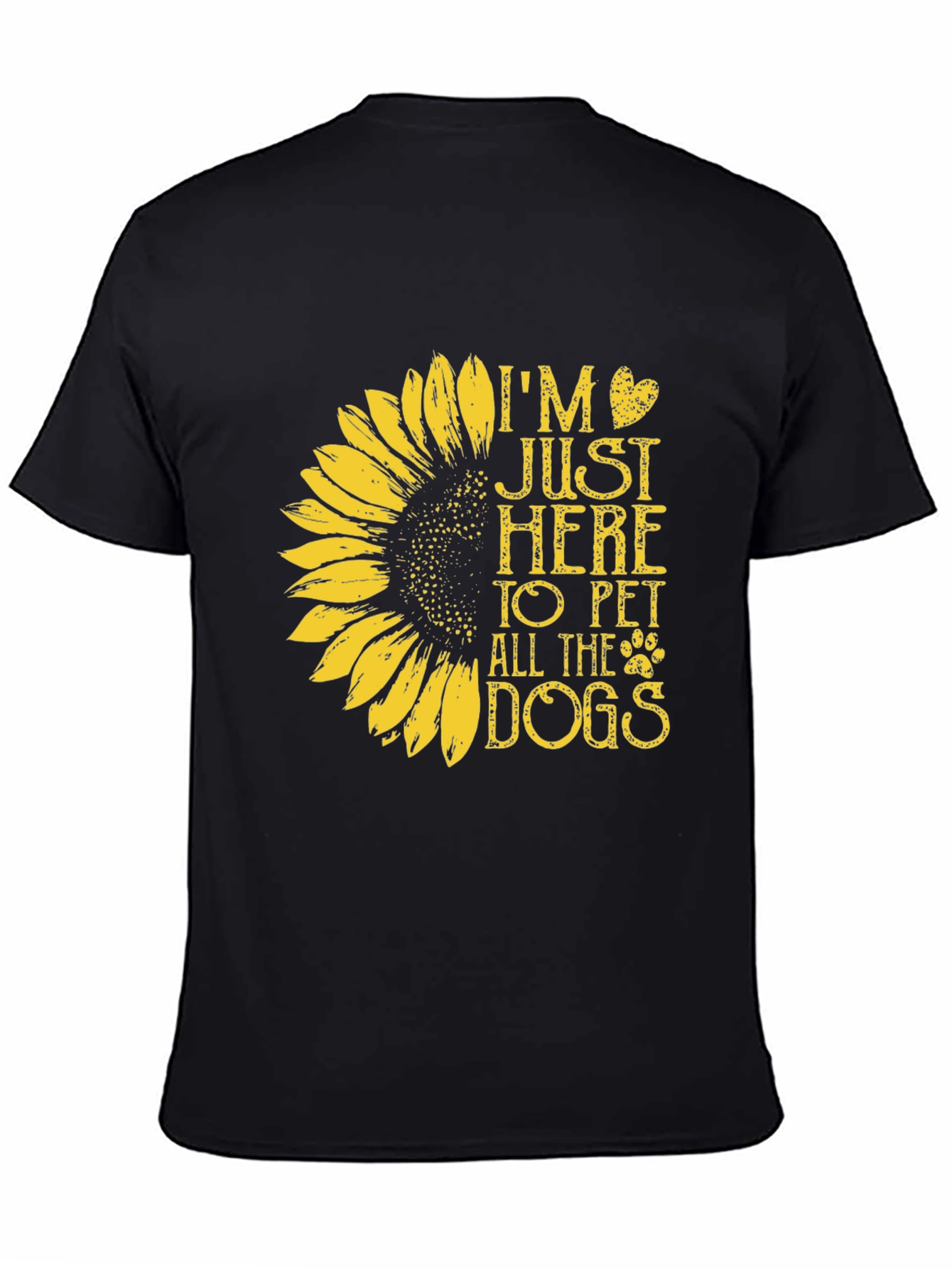 I’m Just Here to Pet All the Dogs T-Shirt – Sunflower Dog Lover Tee