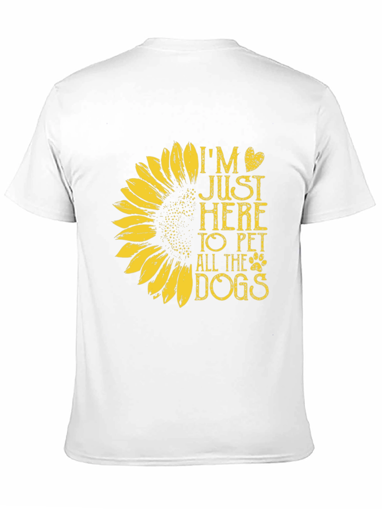 I’m Just Here to Pet All the Dogs T-Shirt – Sunflower Dog Lover Tee
