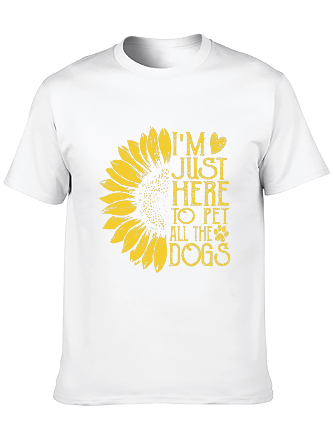 I’m Just Here to Pet All the Dogs T-Shirt – Sunflower Dog Lover Tee