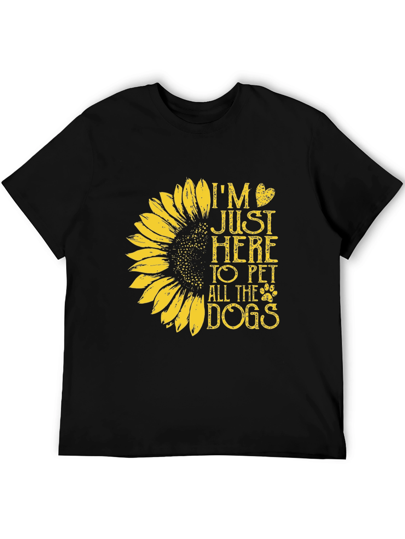I’m Just Here to Pet All the Dogs T-Shirt – Sunflower Dog Lover Tee