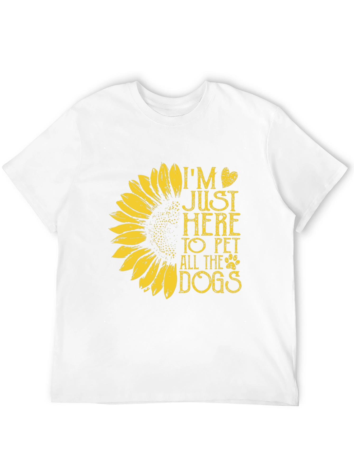 I’m Just Here to Pet All the Dogs T-Shirt – Sunflower Dog Lover Tee