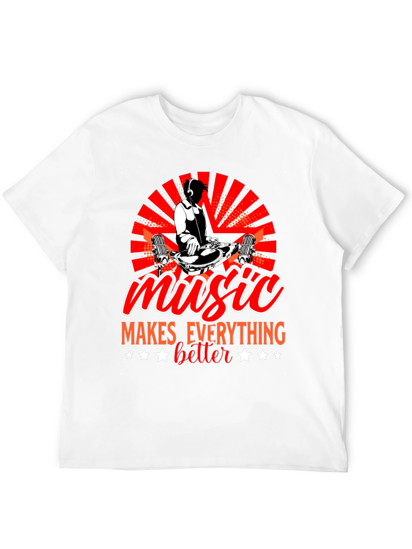 Music Makes Everything Better Black T-Shirt