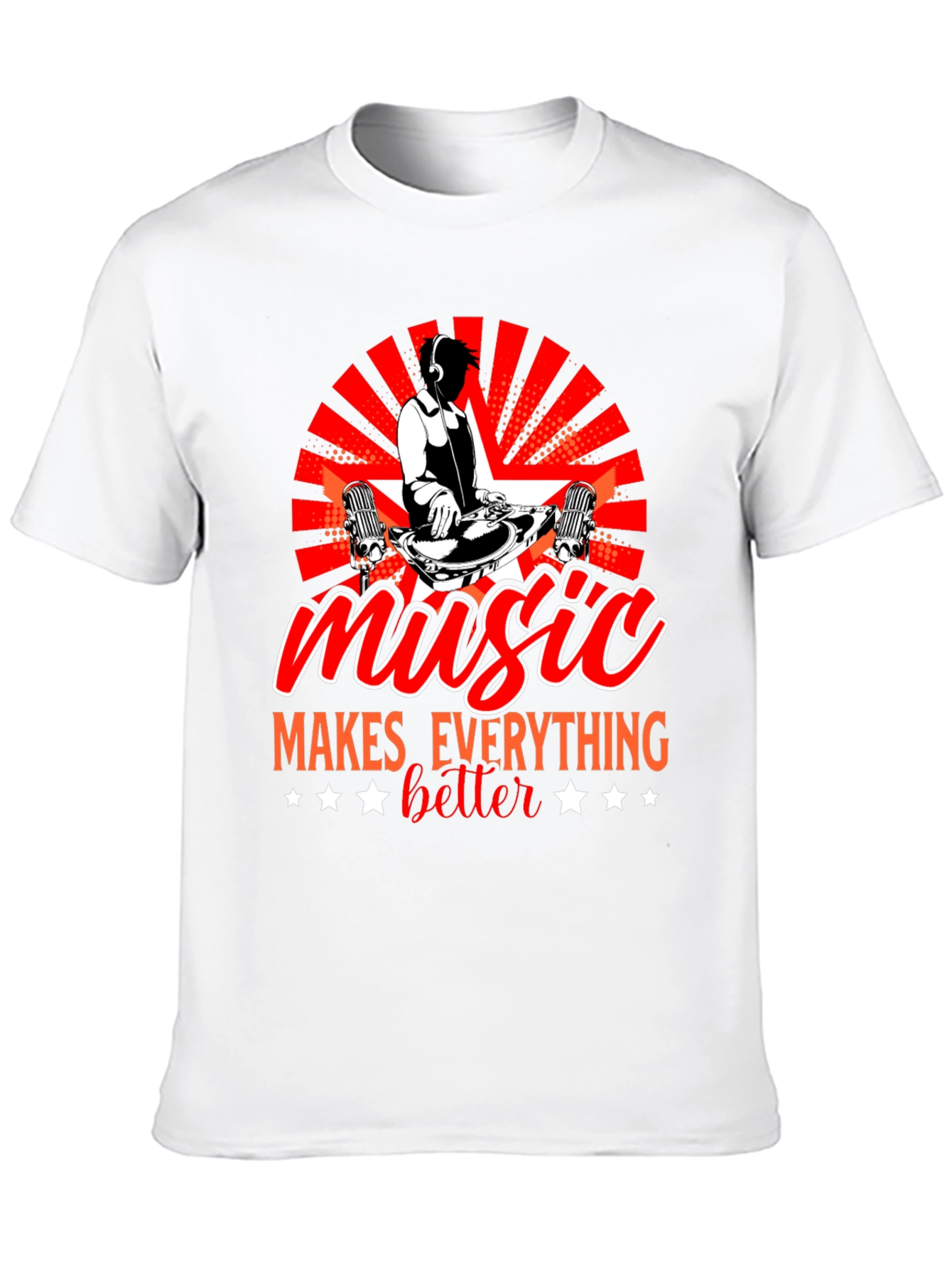 Music Makes Everything Better Black T-Shirt