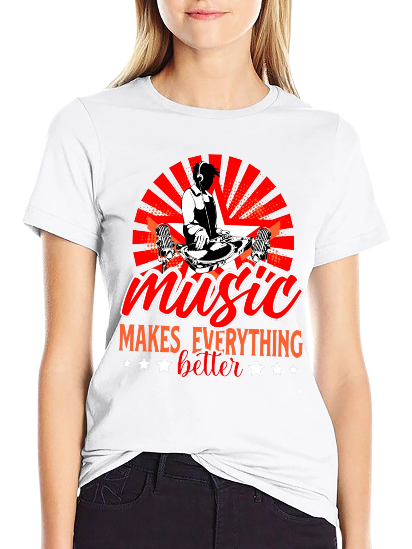 Music Makes Everything Better Black T-Shirt