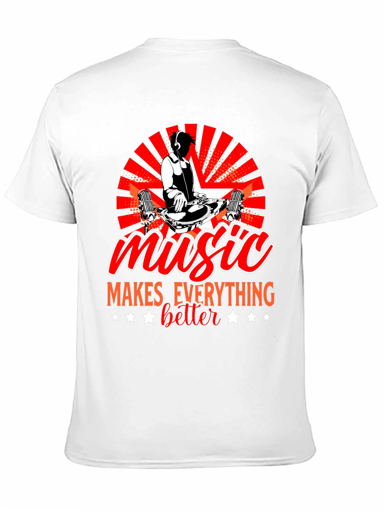 Music Makes Everything Better Black T-Shirt
