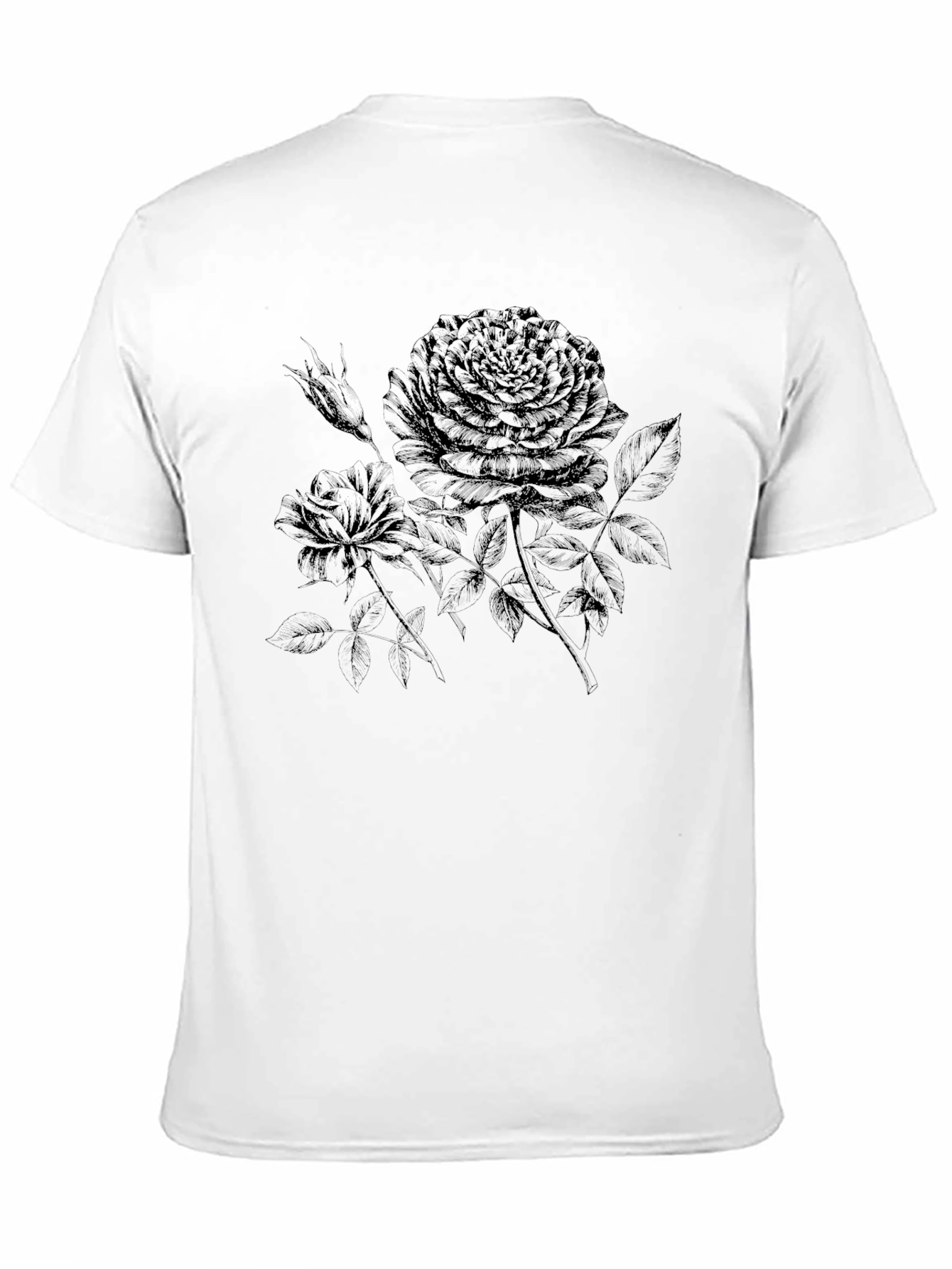 Black Rose Graphic T-Shirt - Stylish Floral Design