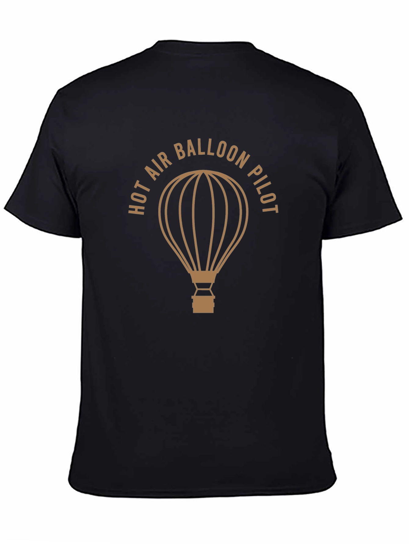 Hot Air Balloon Pilot T-Shirt | Black Cotton Blend
