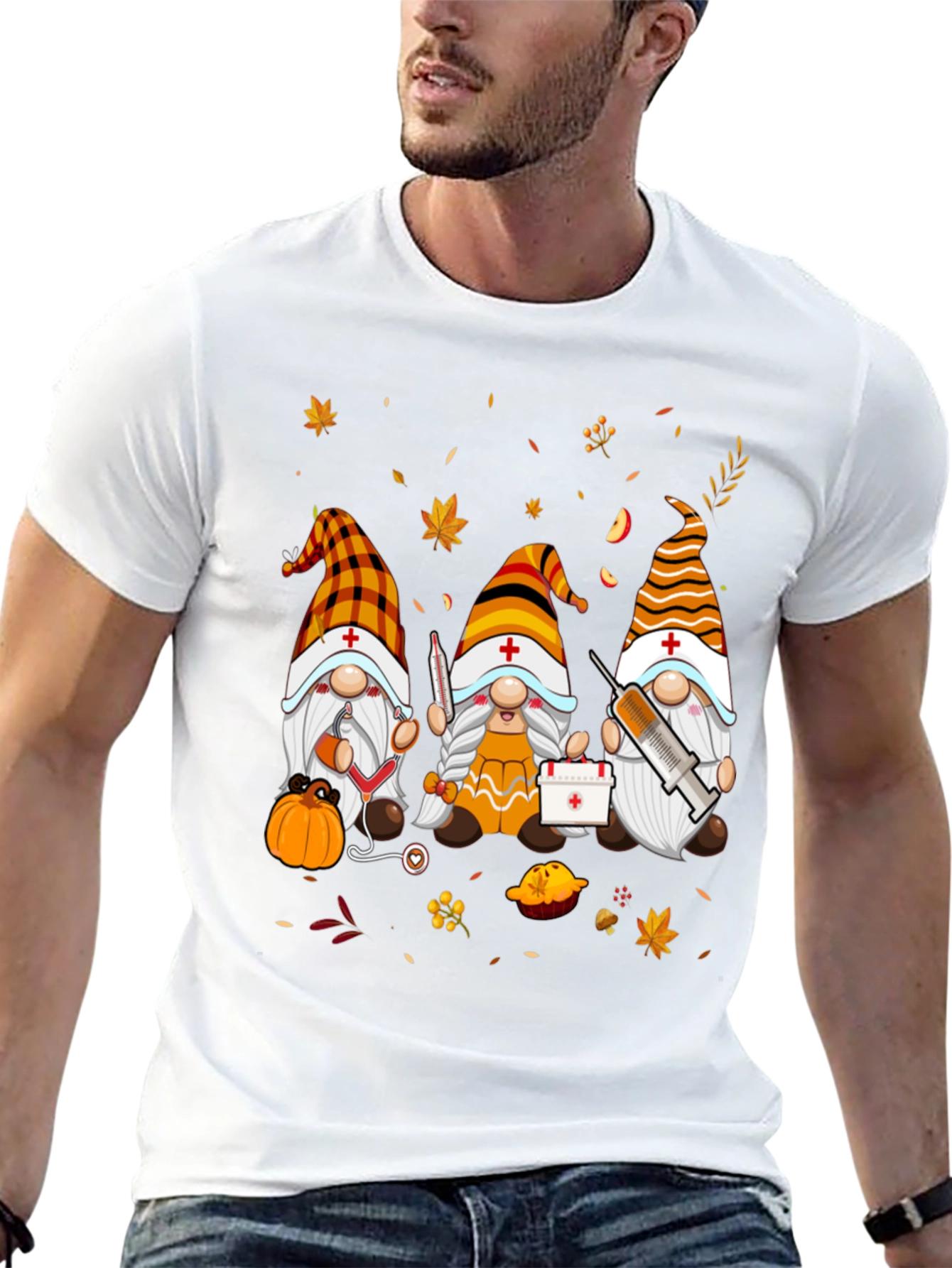 Nurse Gnomes Fall T-Shirt