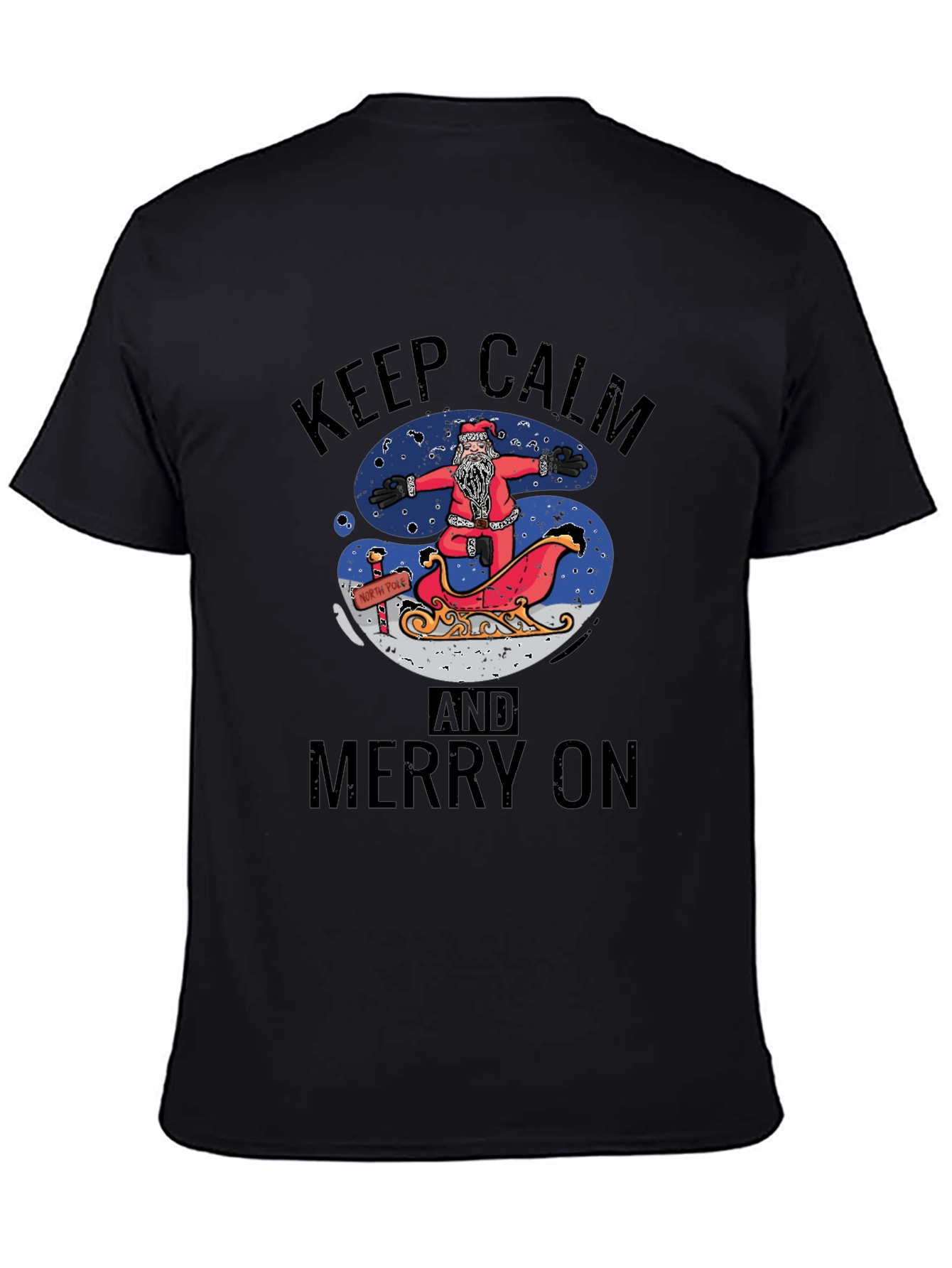 Keep Calm and Merry On Santa T-Shirt