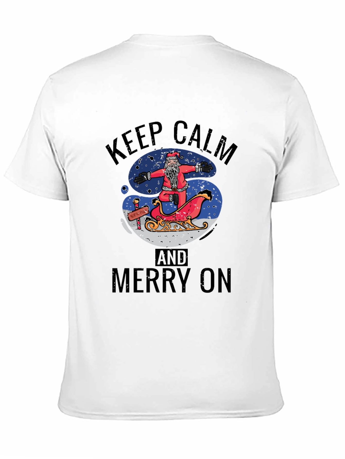 Keep Calm and Merry On Santa T-Shirt