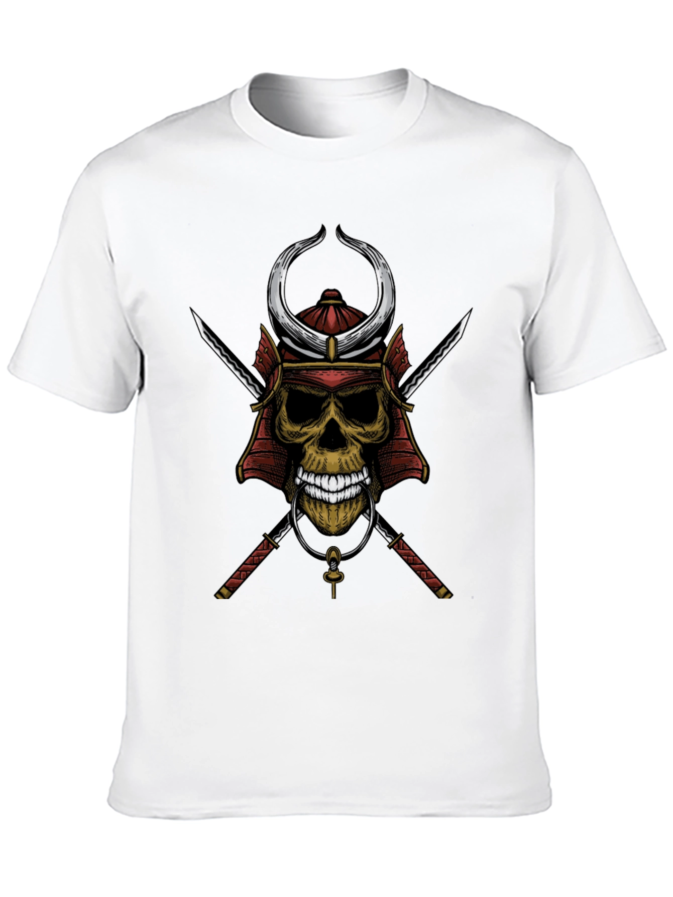 Samurai Skull Graphic T-Shirt