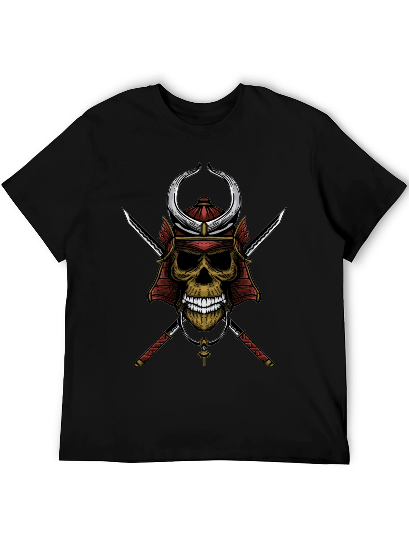 Samurai Skull Graphic T-Shirt