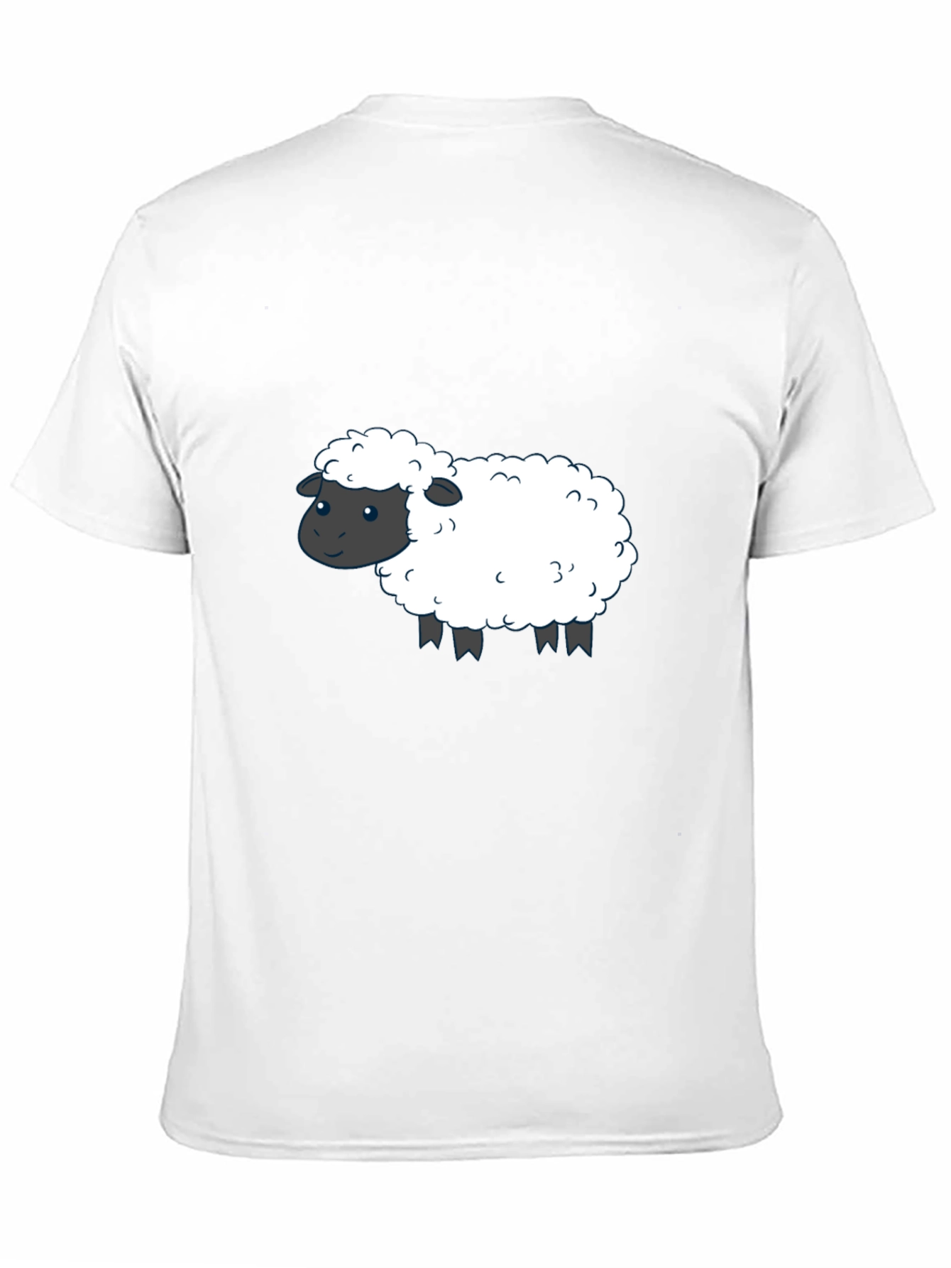 Cute Sheep Graphic T-Shirt - Black Cotton Tee