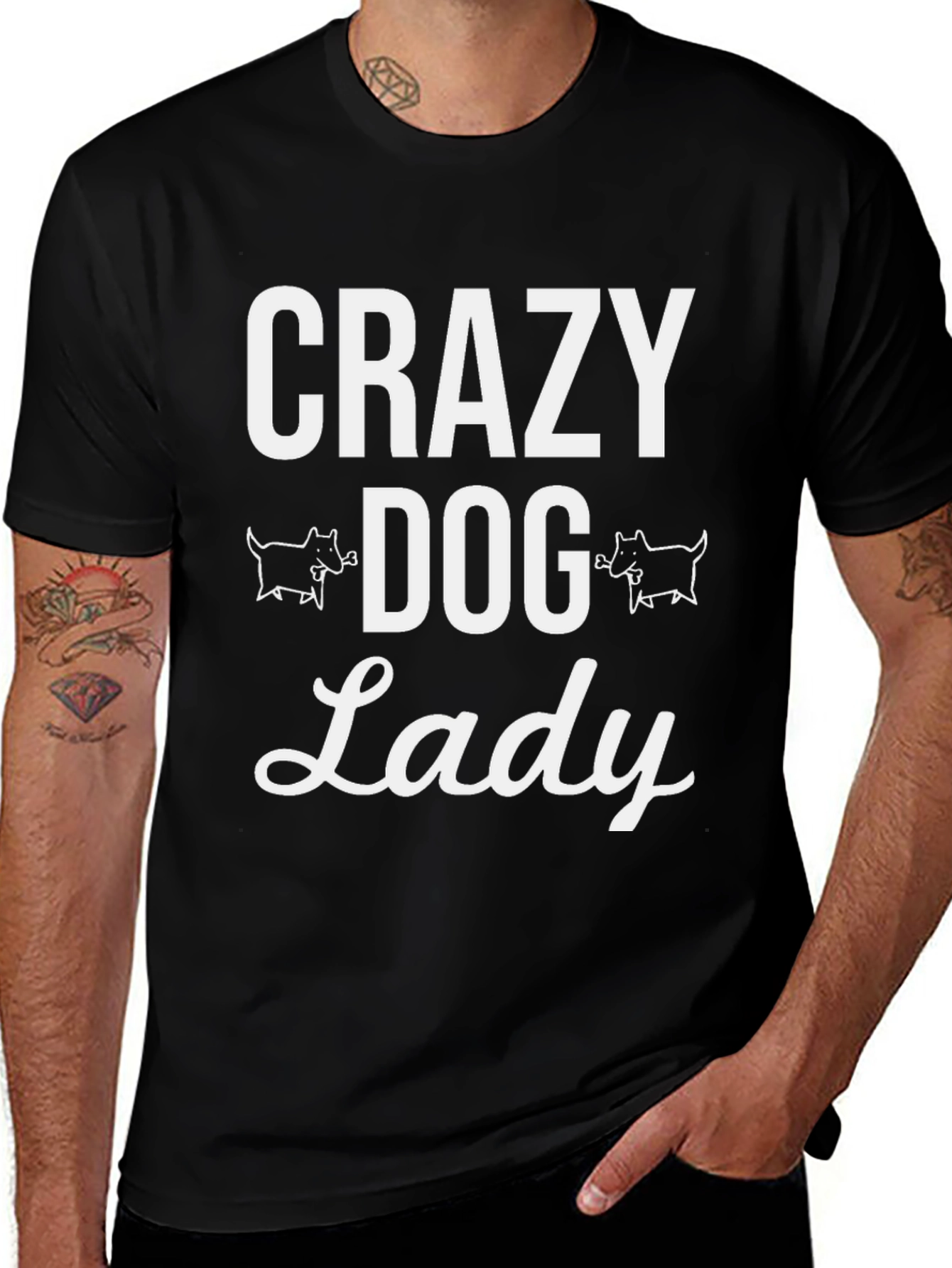 Crazy Dog Lady T-Shirt – Funny Dog Lover Graphic Tee