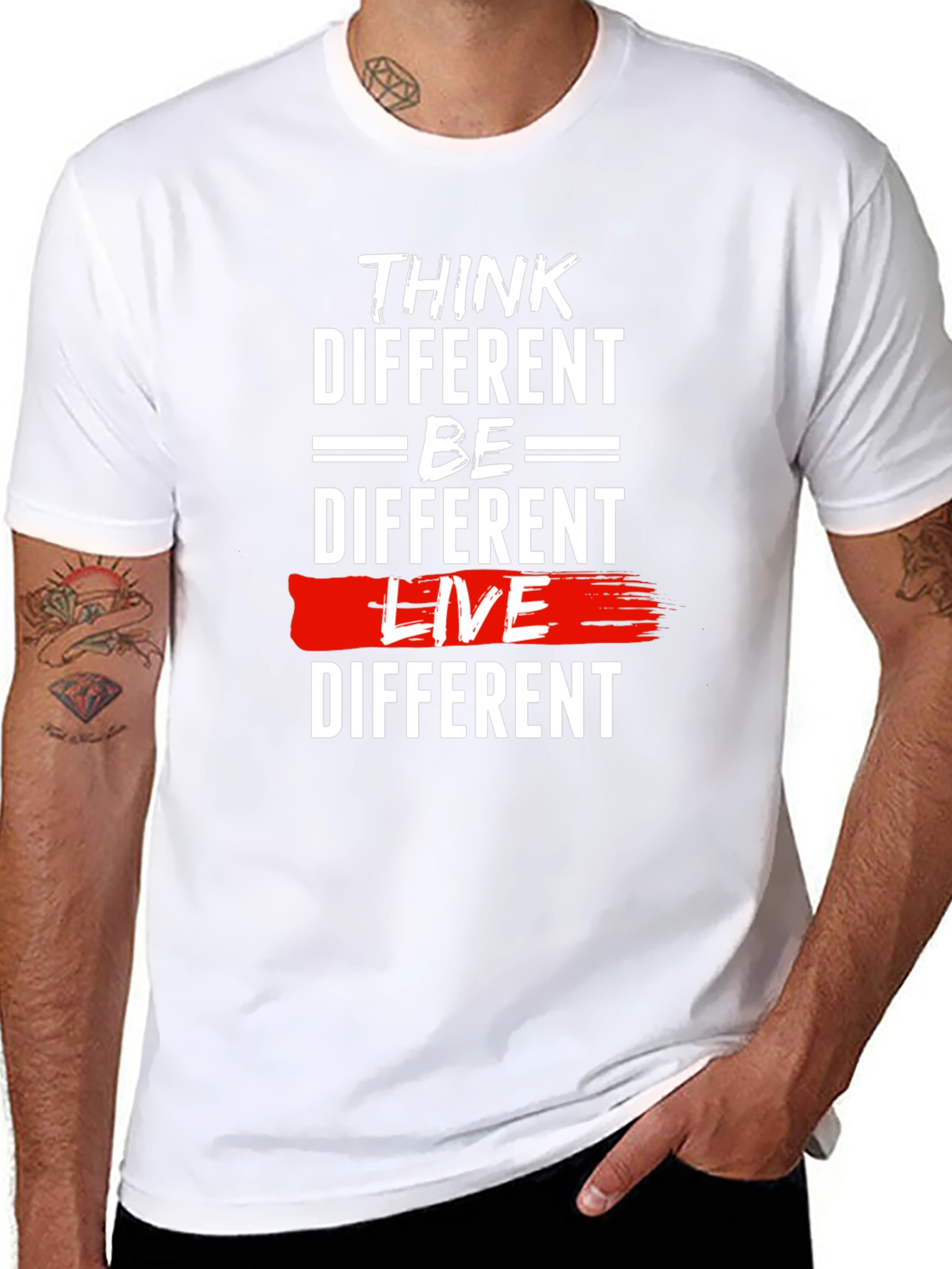 Think Different Graphic Tee - Black