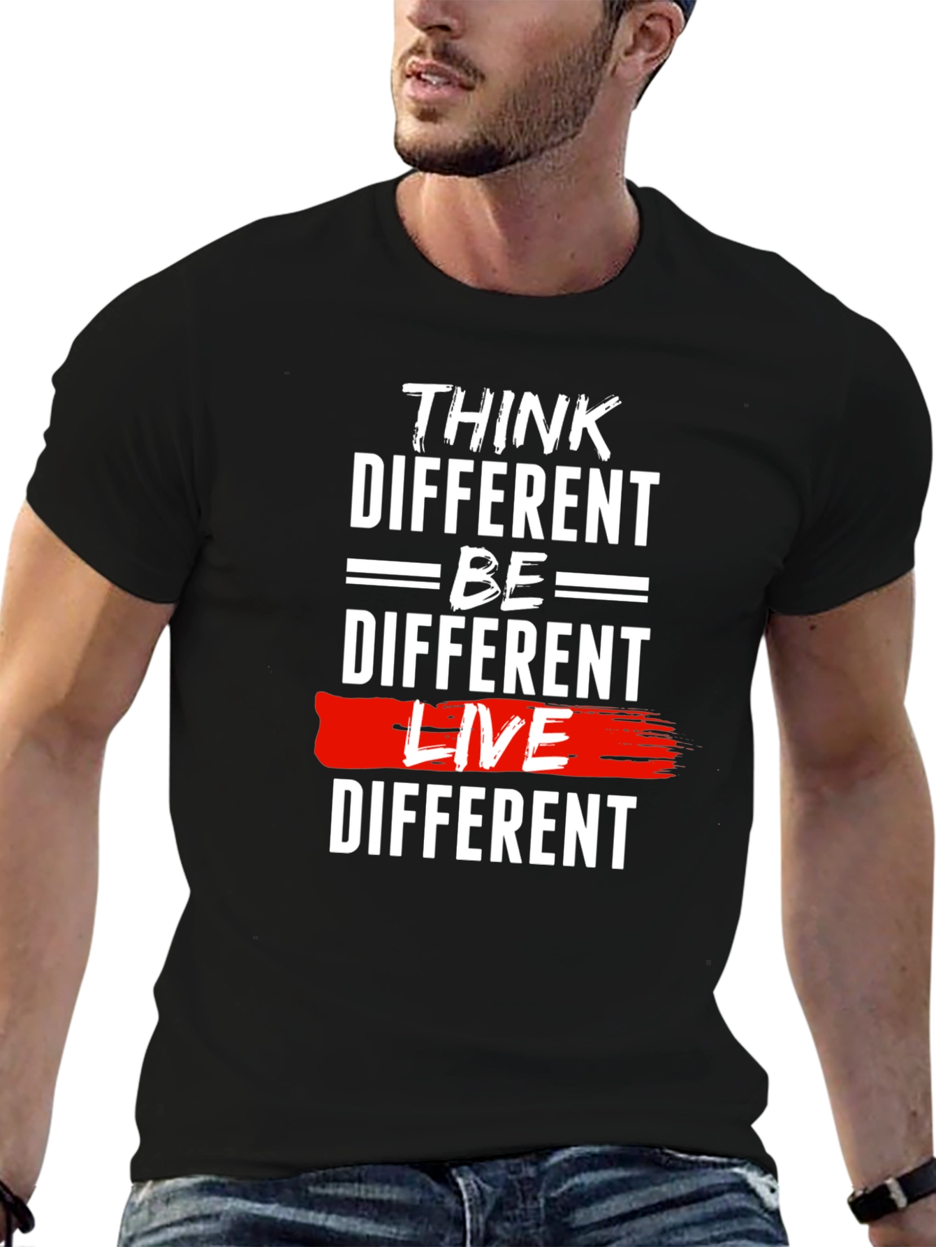 Think Different Graphic Tee - Black