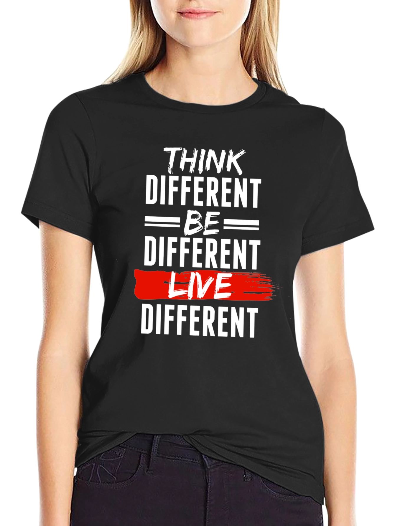 Think Different Graphic Tee - Black