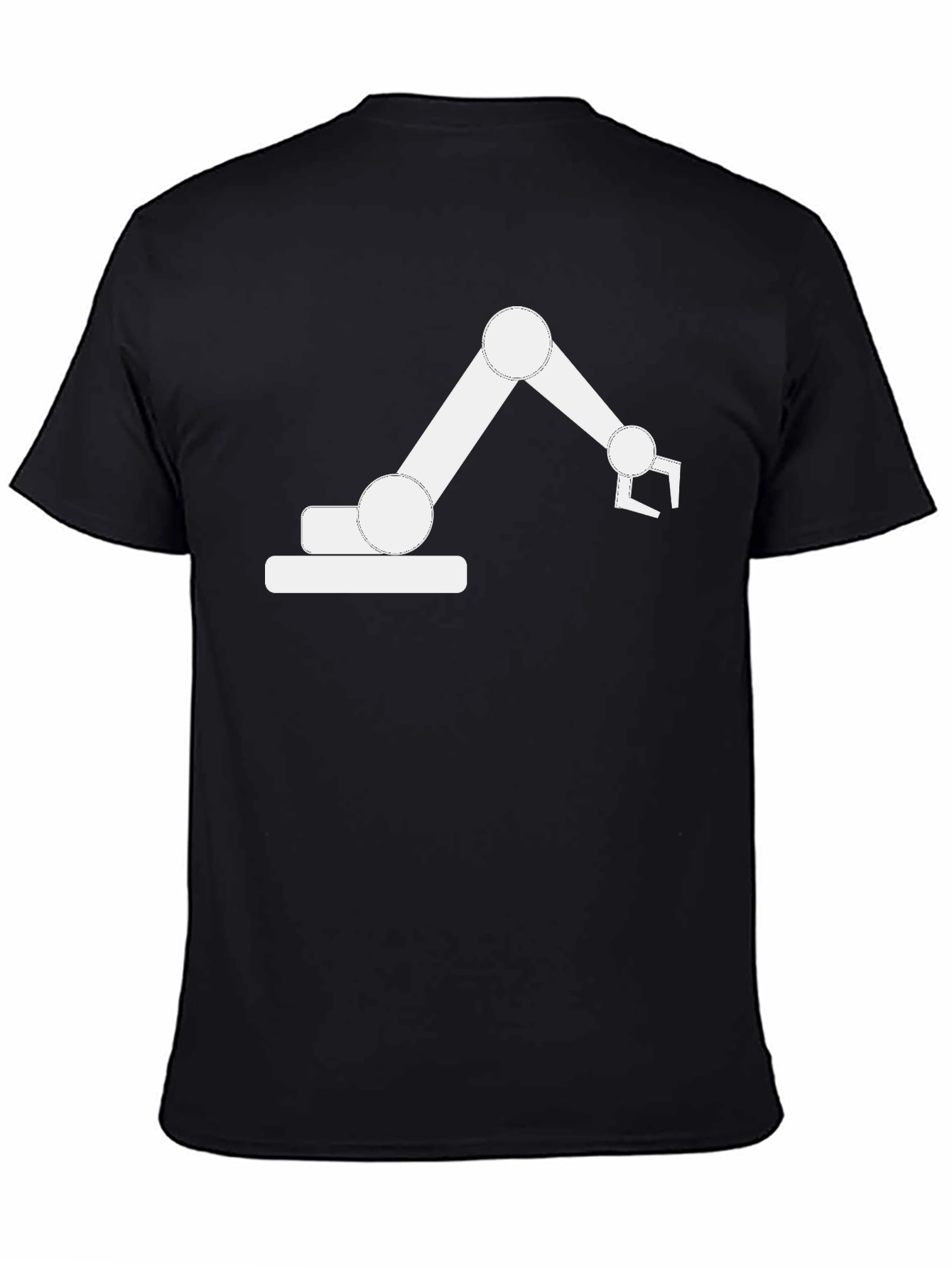 Robotic Arm Graphic Tee - Cool Black T-Shirt