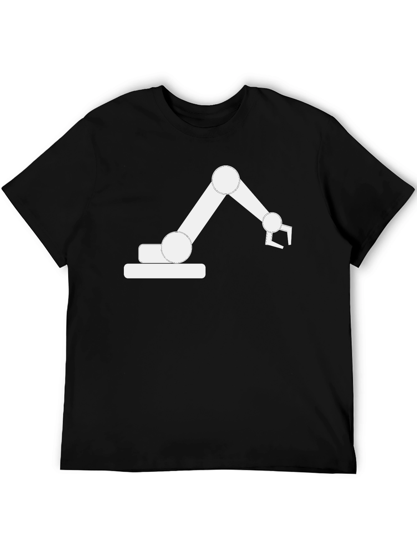 Robotic Arm Graphic Tee - Cool Black T-Shirt
