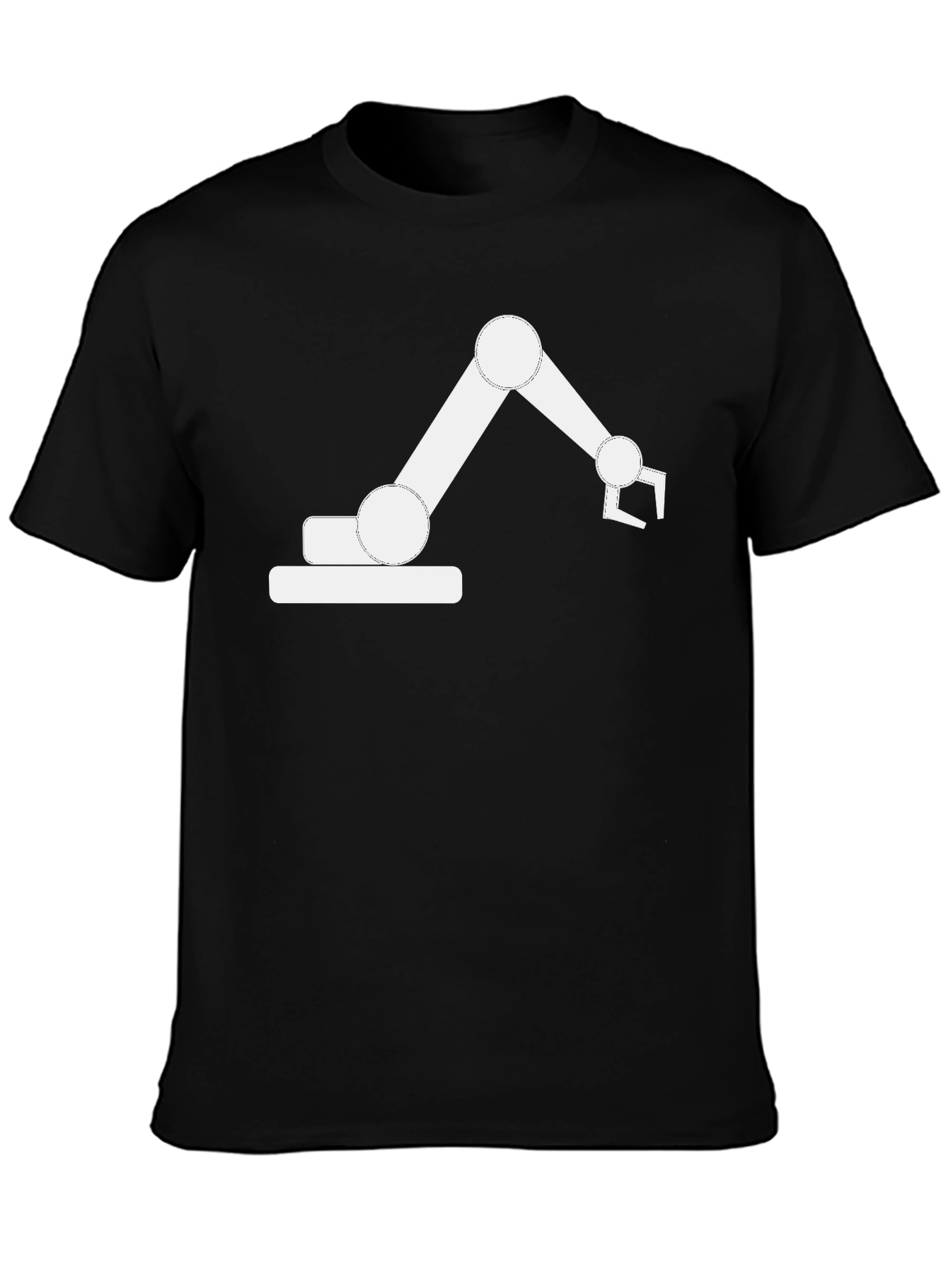 Robotic Arm Graphic Tee - Cool Black T-Shirt