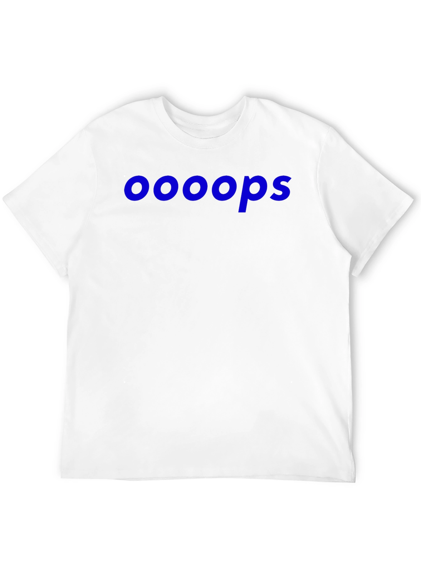 Ooooops Graphic Tee - Black Cotton Blend Casual T-Shirt