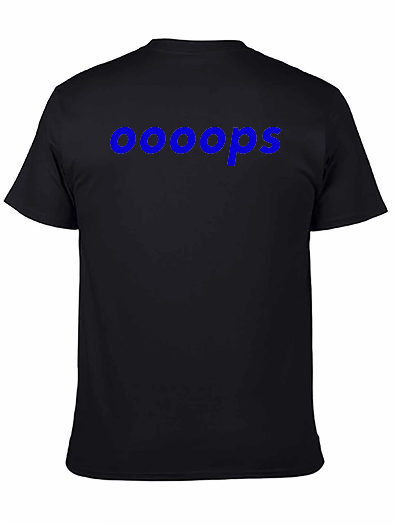 Ooooops Graphic Tee - Black Cotton Blend Casual T-Shirt